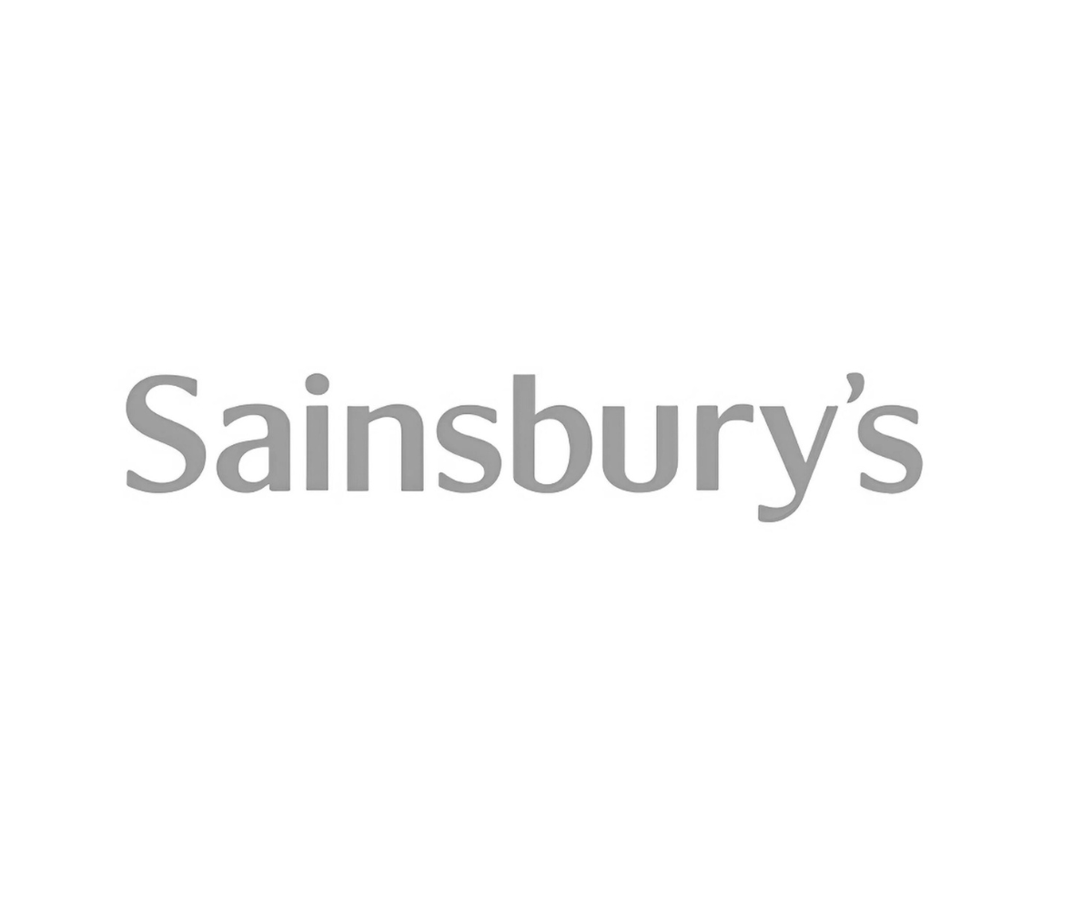 image showing sainsburys logo in grey colour scheme