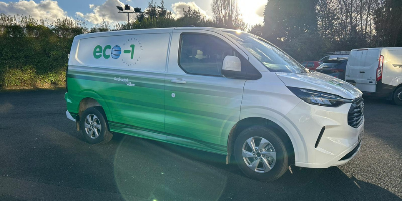 custom van with eco-1 logo