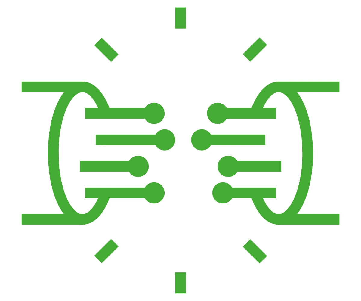 an electrical optical cable shown in the green eco-1 colour scheme against a white background